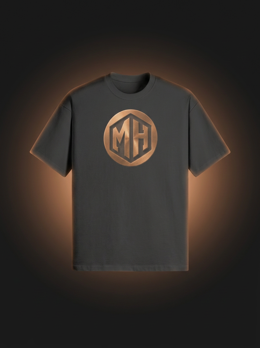 Back graphic of MR. HAPPINESS Statement Oversized T-Shirt in black